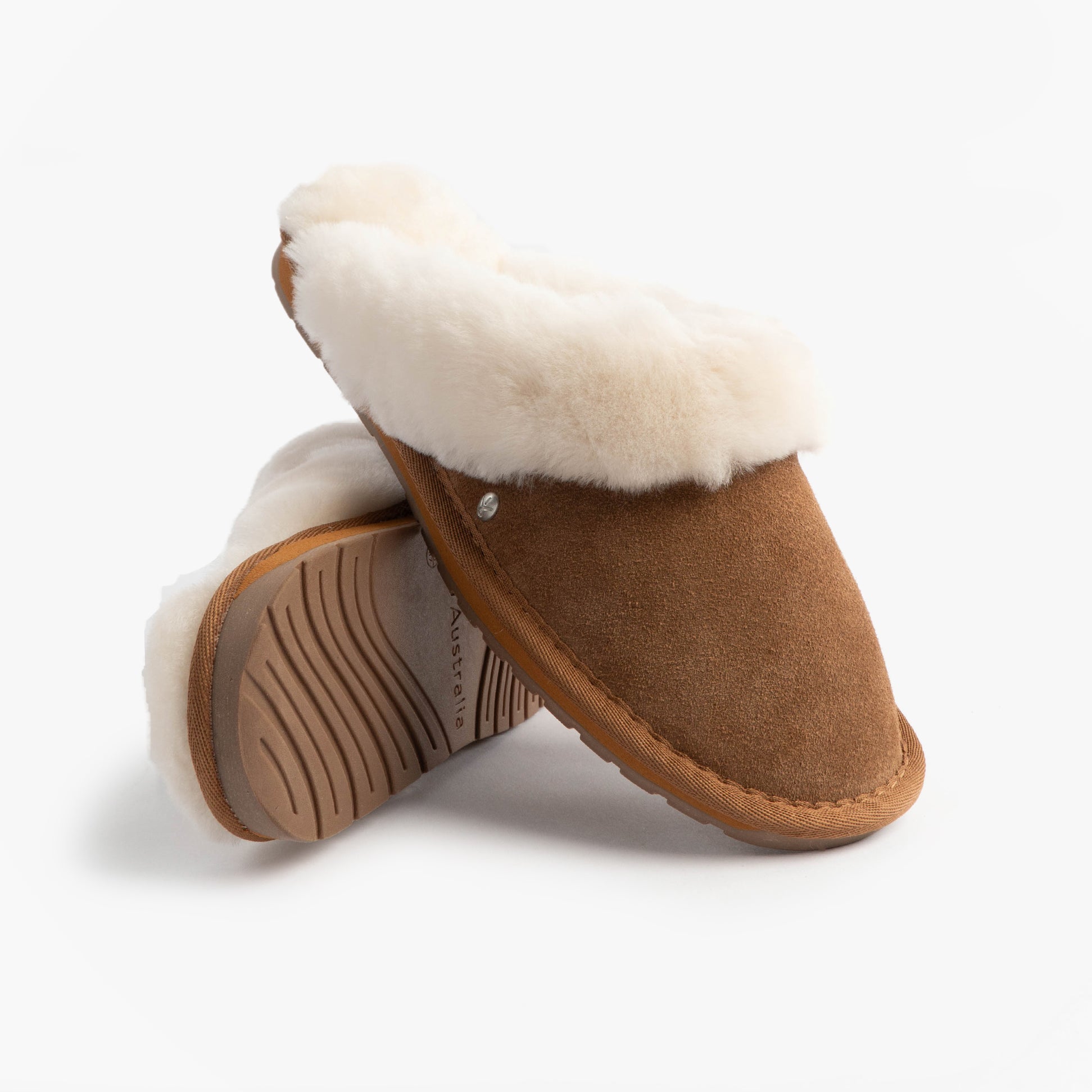 EMU Australia JOLIE Womens Mule Sheepskin Slippers Chestnut