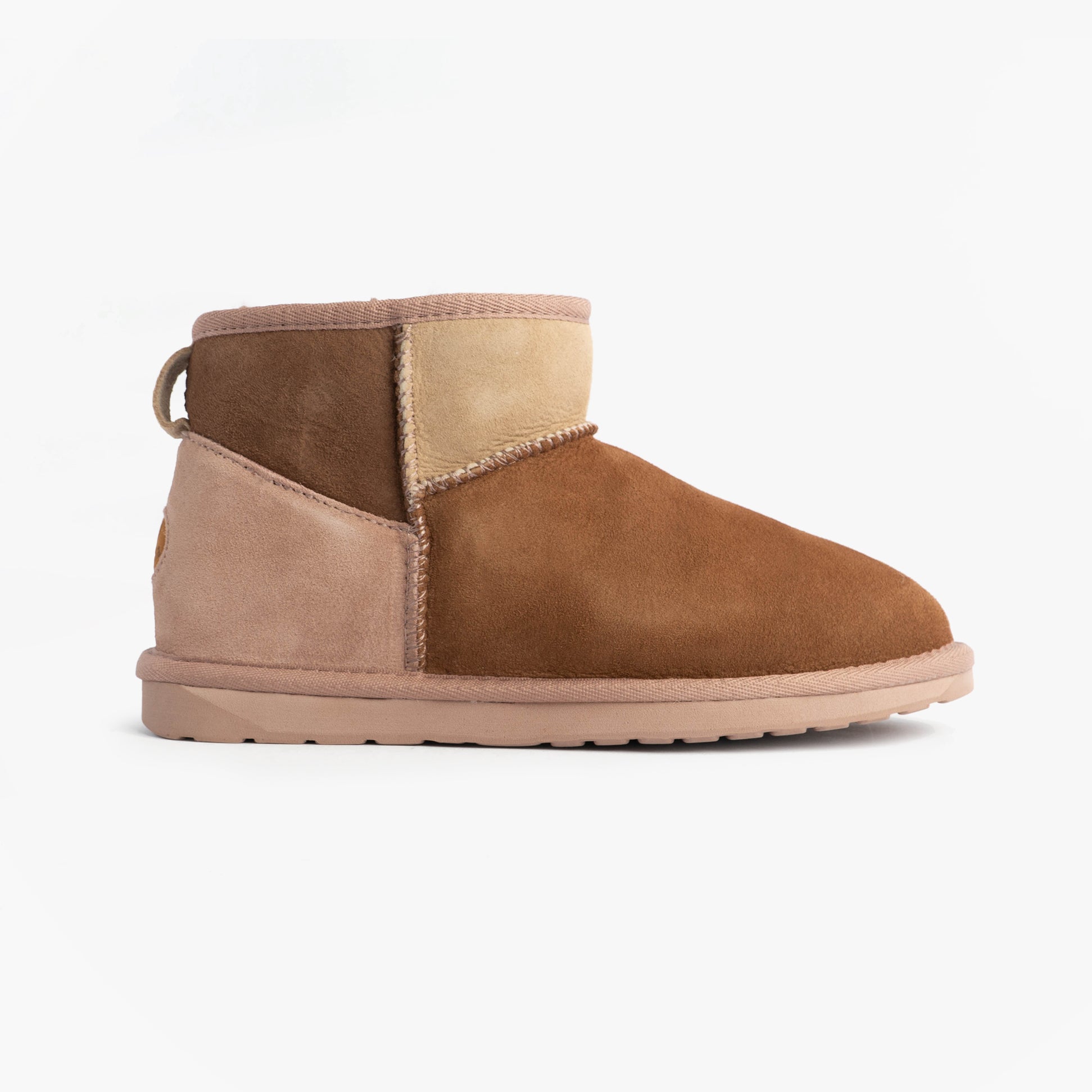 EMU Australia STINGER MICRO PATCHWORK Womens Sheepskin Boot Chestnut