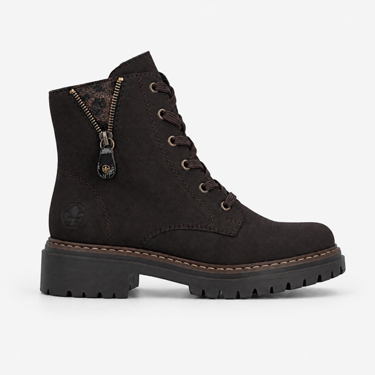 Rieker 72617 Womens Biker Boots Nougat/Antique/Espresso