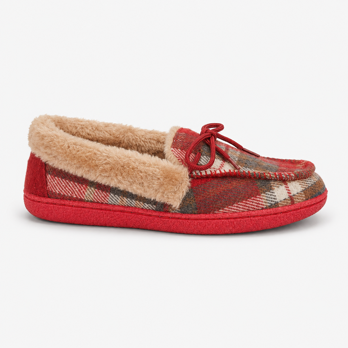 Jo & Joe PEMBROKE Womens Moccasin Slippers Festive Red