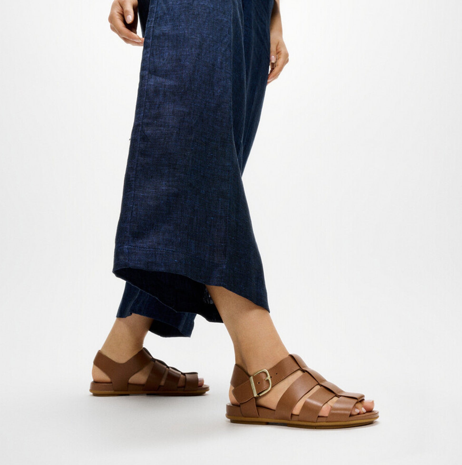 FitFlop GRACIE LEATHER Womens Ankle Strap Sandals Deep Tan