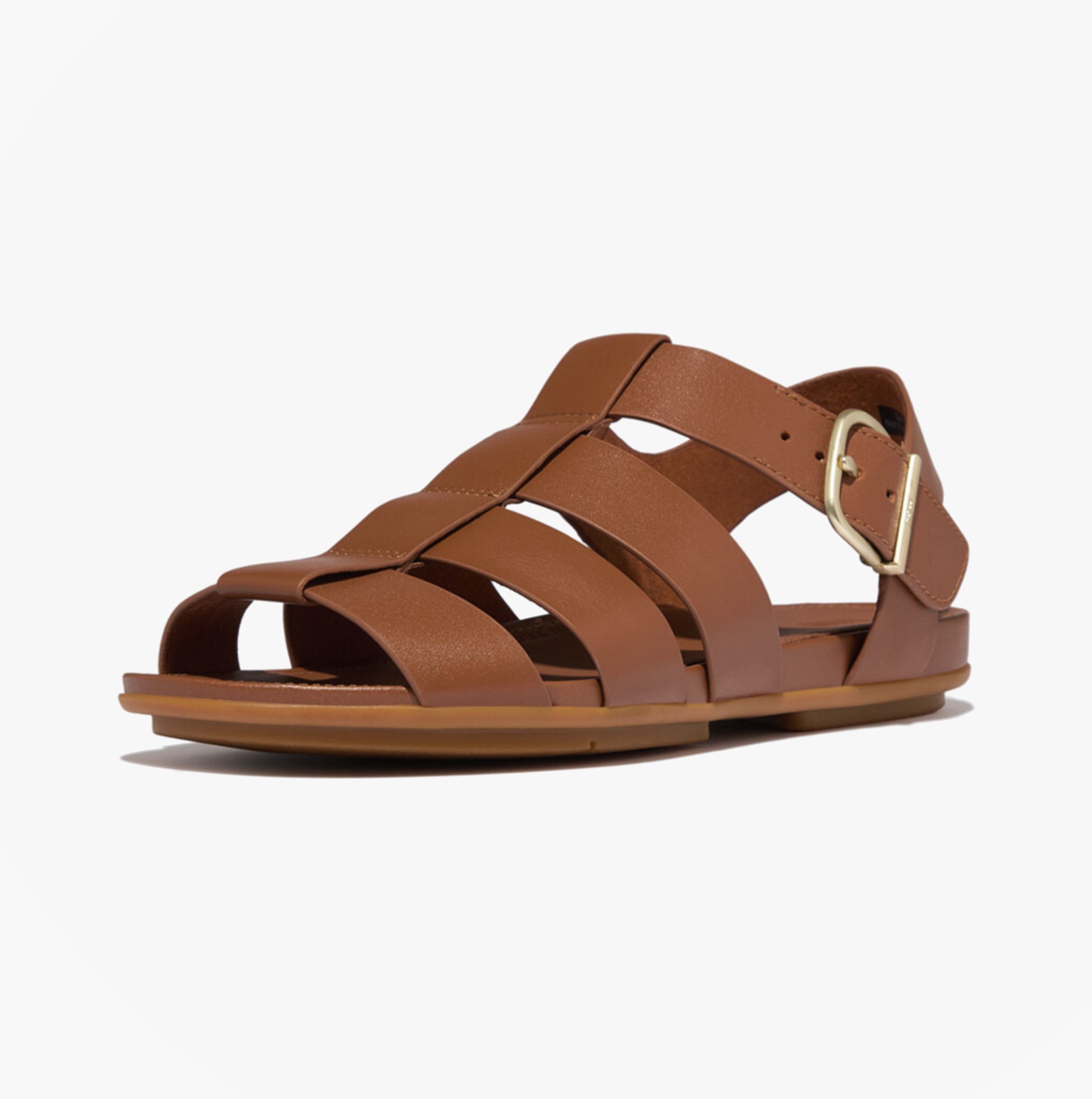 FitFlop GRACIE LEATHER Womens Ankle Strap Sandals Deep Tan