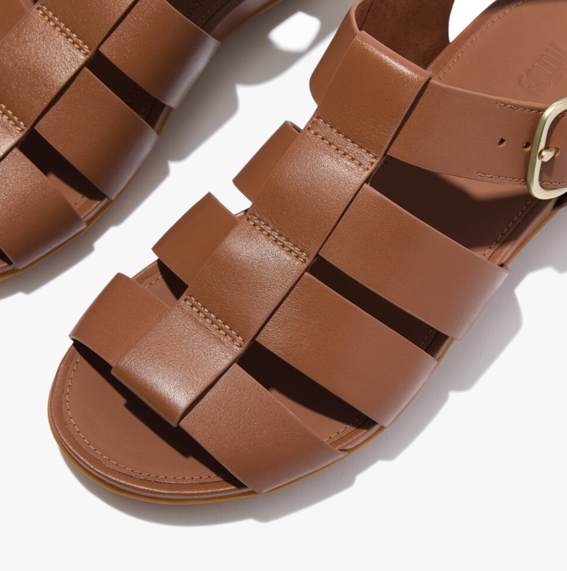 FitFlop GRACIE LEATHER Womens Ankle Strap Sandals Deep Tan