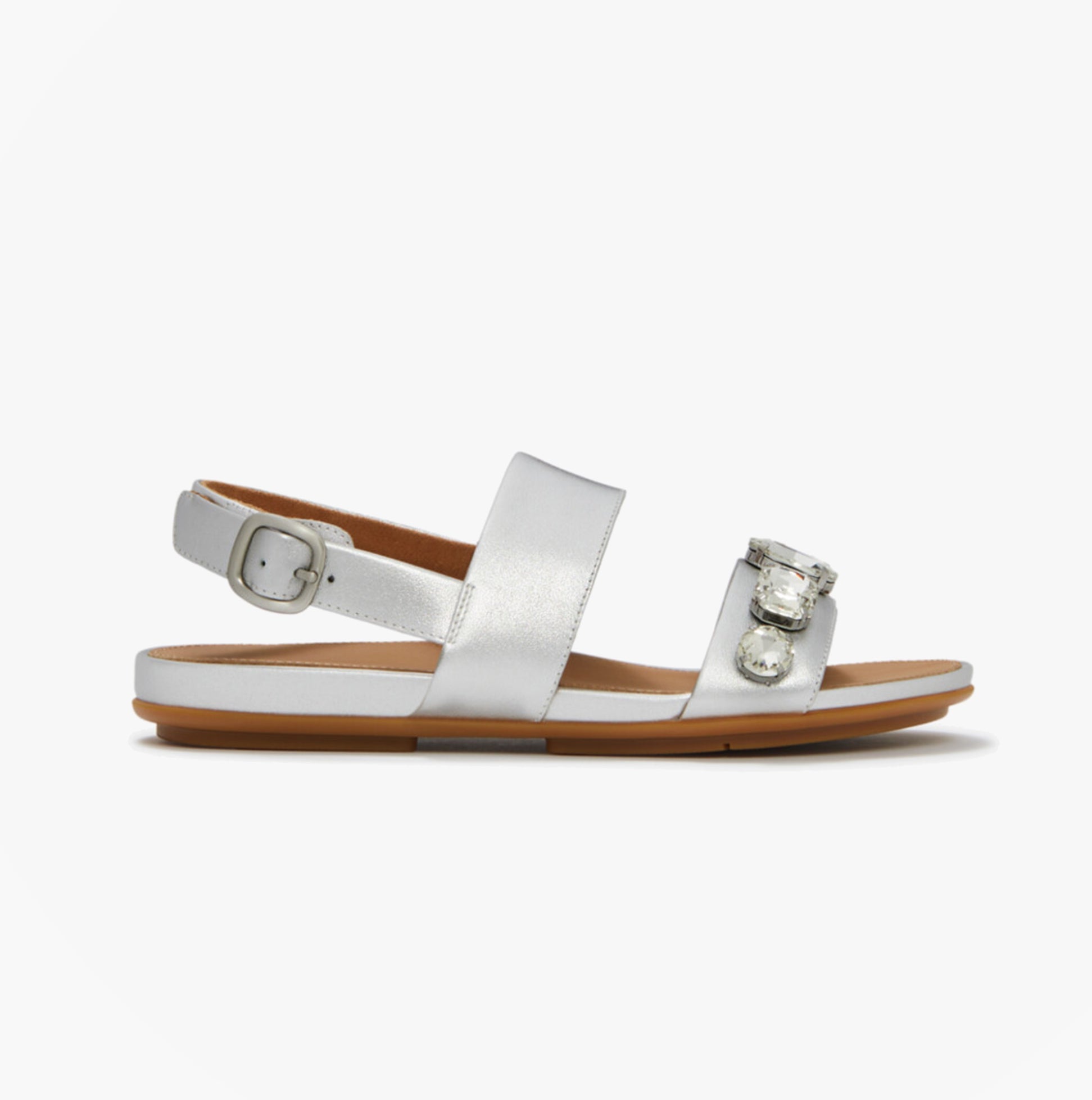 FitFlop GRACIE ULTRA Womens Cross Strap Sandals Silver