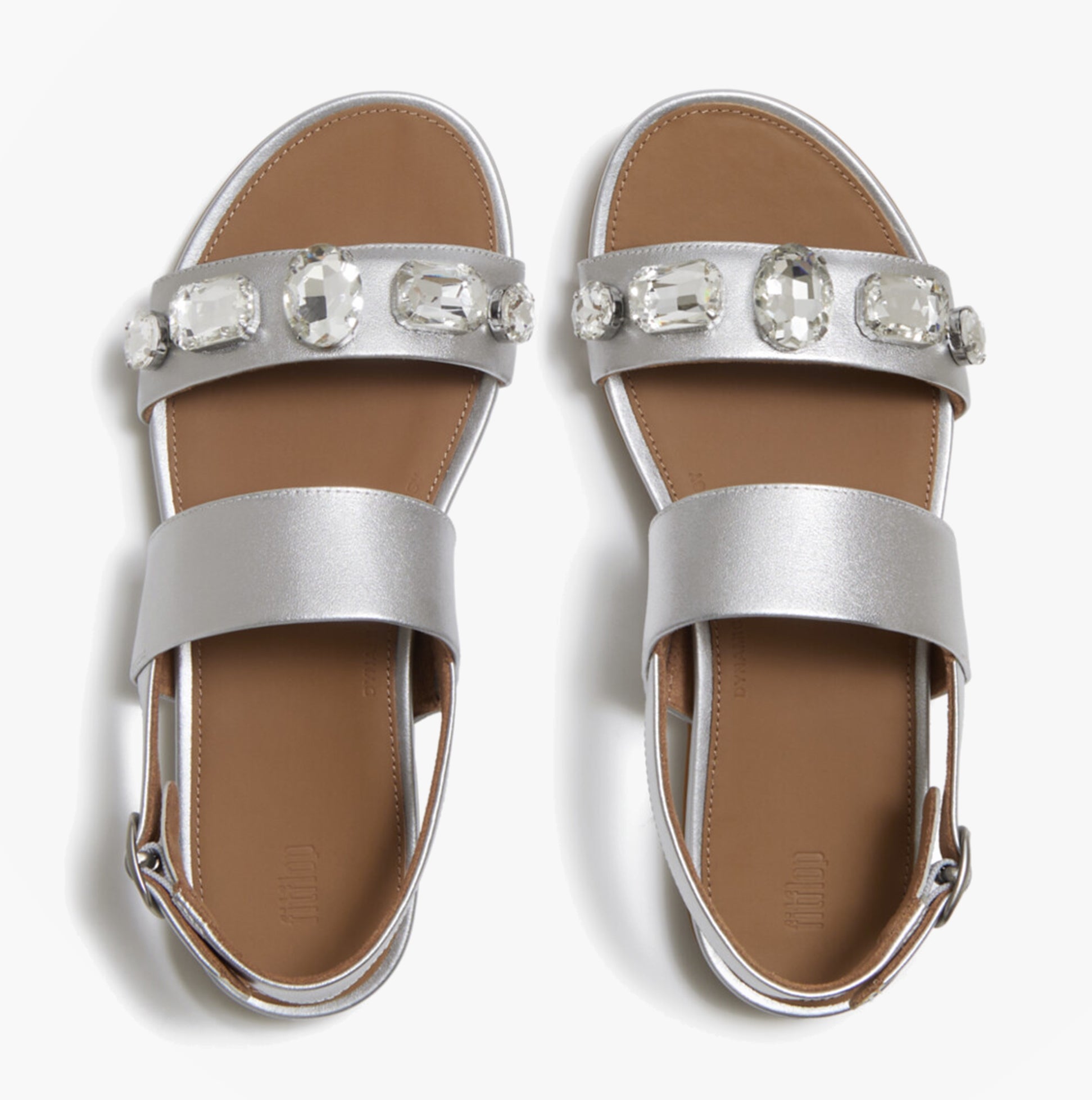FitFlop GRACIE ULTRA Womens Cross Strap Sandals Silver