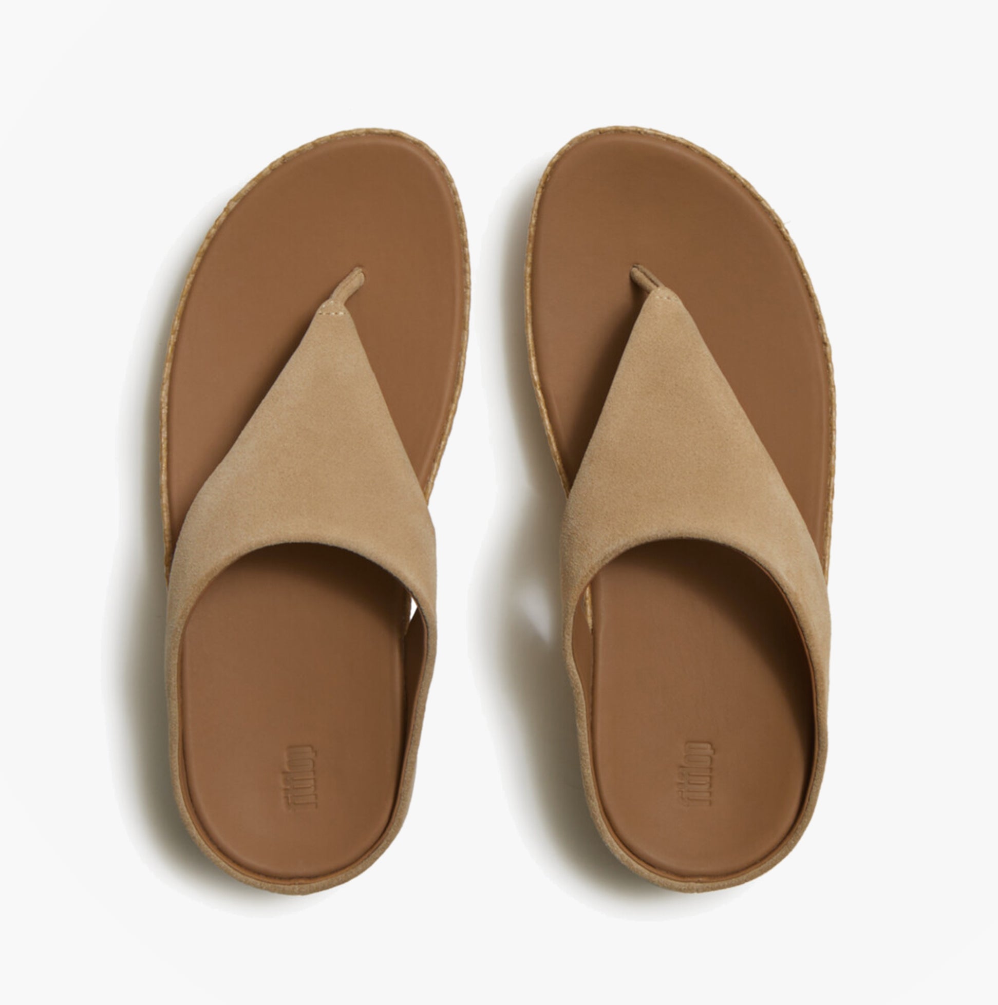 FitFlop LULU LUX GRAPHIC Womens Toe-Post Sandals Cappuccino