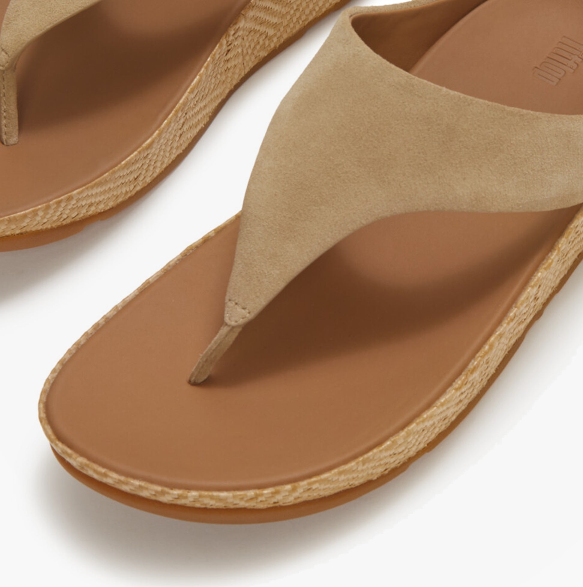 FitFlop LULU LUX GRAPHIC Womens Toe-Post Sandals Cappuccino