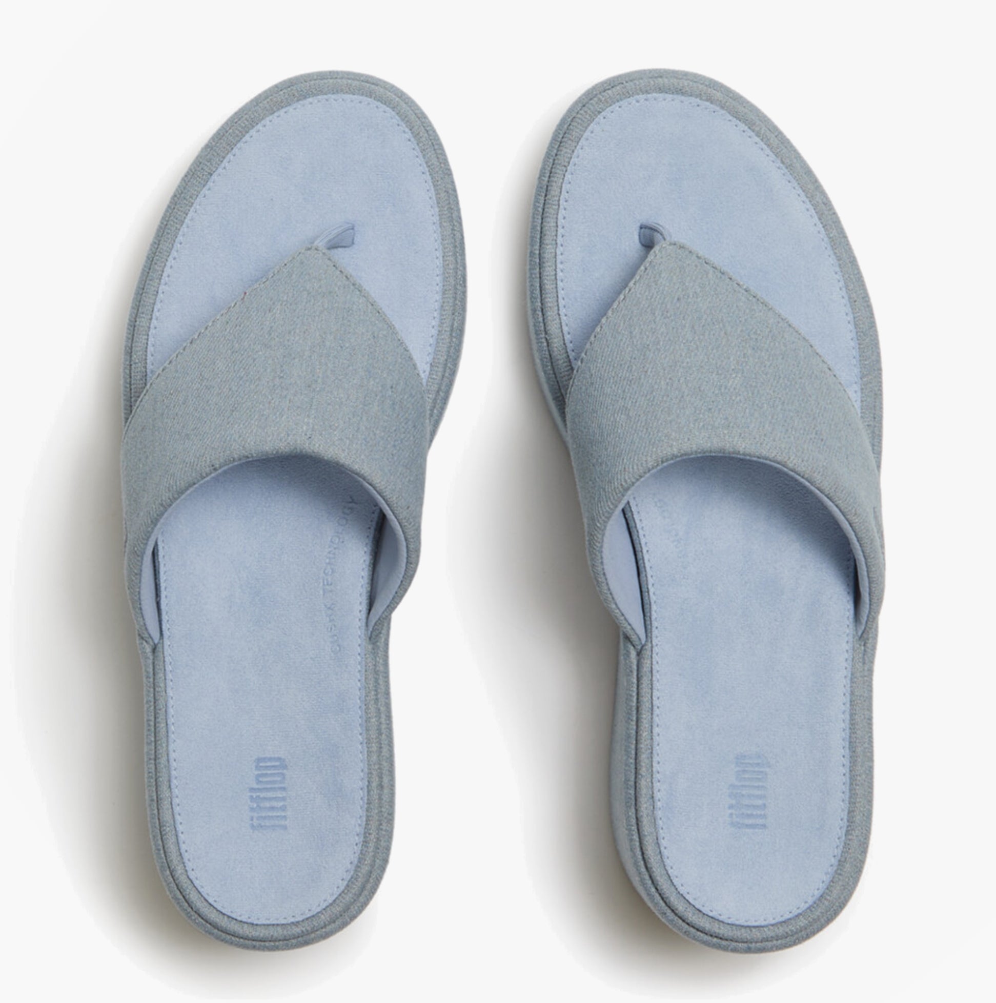 FitFlop PLATFFORMS DENIM Womens Toe-Post Sandals Light Denim