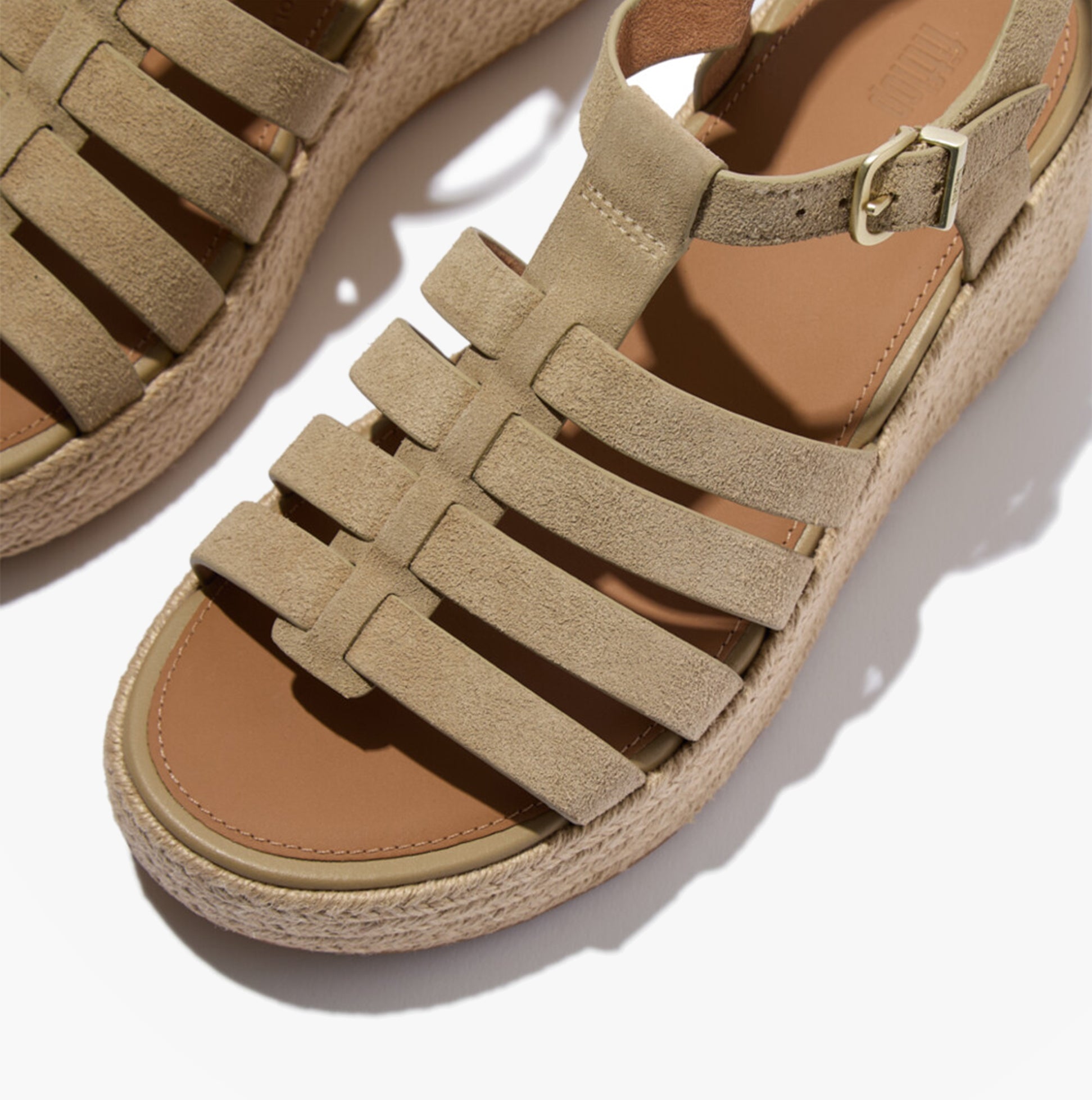 FitFlop PLATFFORMS ESPADRILLES Womens Ankle Strap Sandals Cappuccino