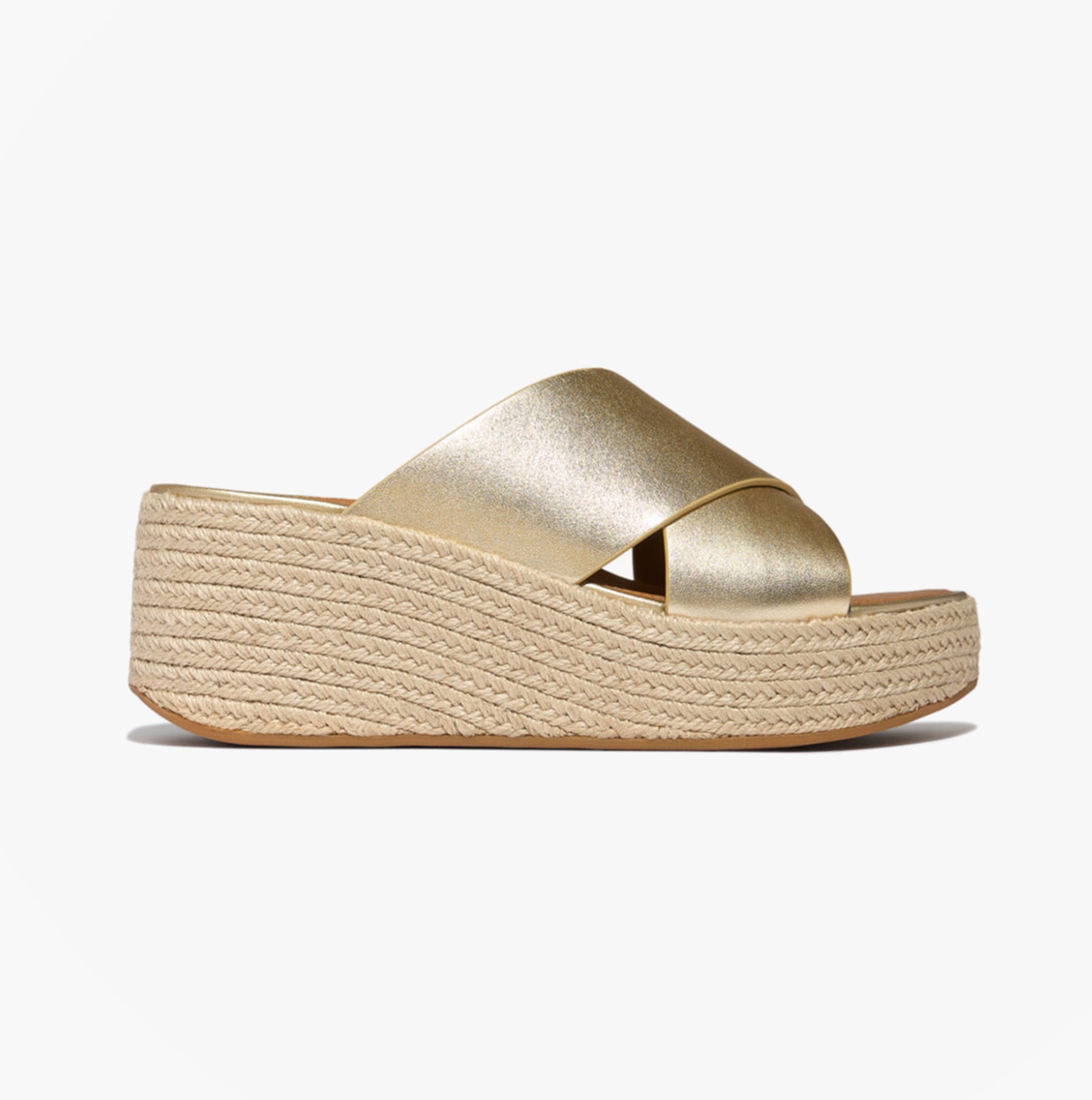 FitFlop PLATFFORMS ESPADRILLES Womens Mules Sandals Platino
