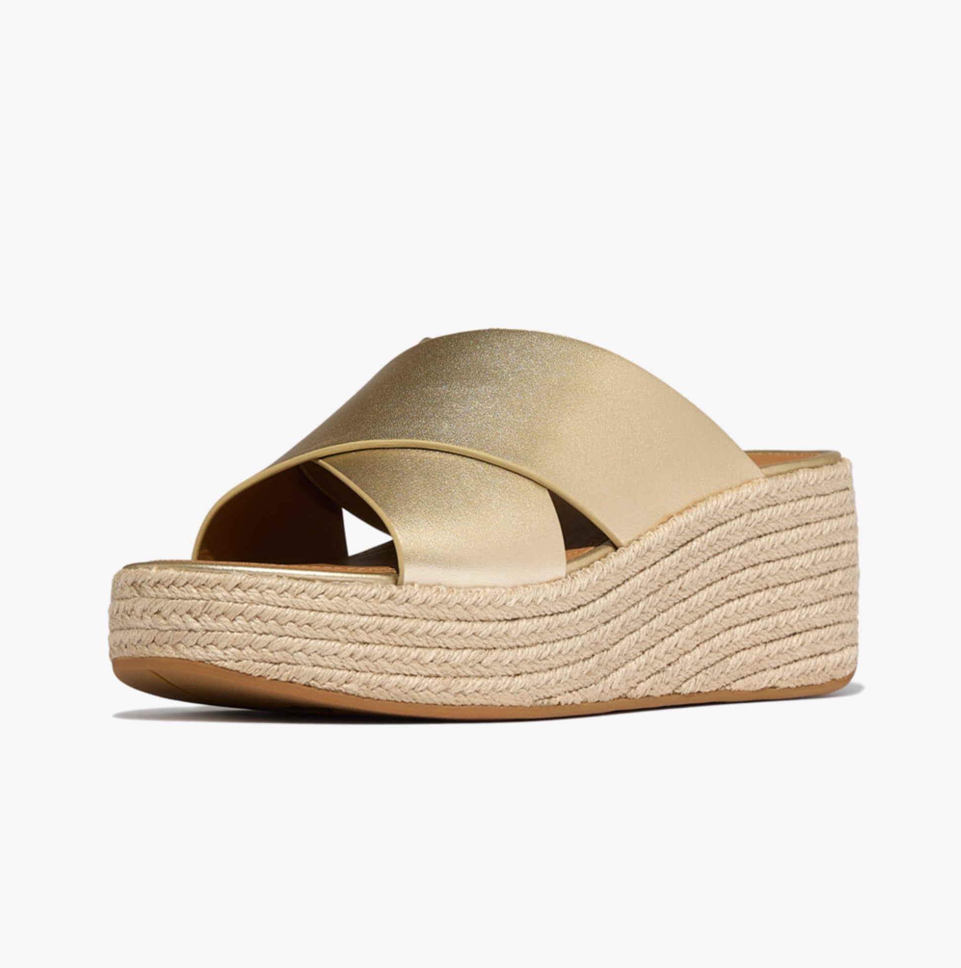 FitFlop PLATFFORMS ESPADRILLES Womens Mules Sandals Platino