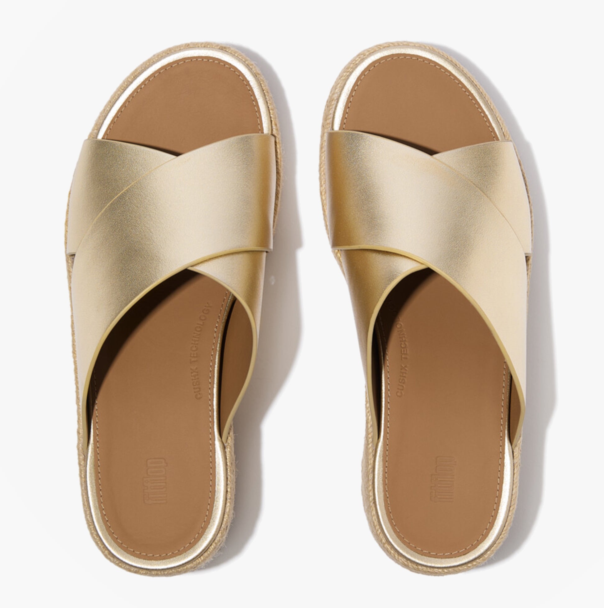 FitFlop PLATFFORMS ESPADRILLES Womens Mules Sandals Platino