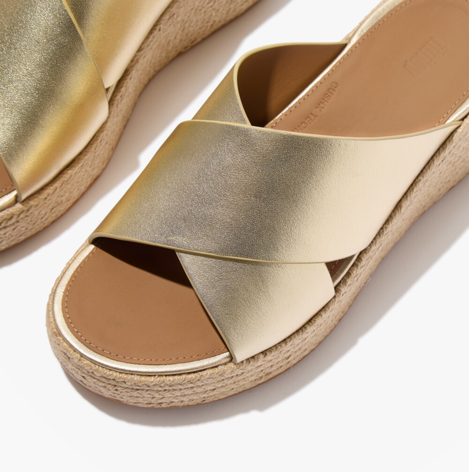 FitFlop PLATFFORMS ESPADRILLES Womens Mules Sandals Platino
