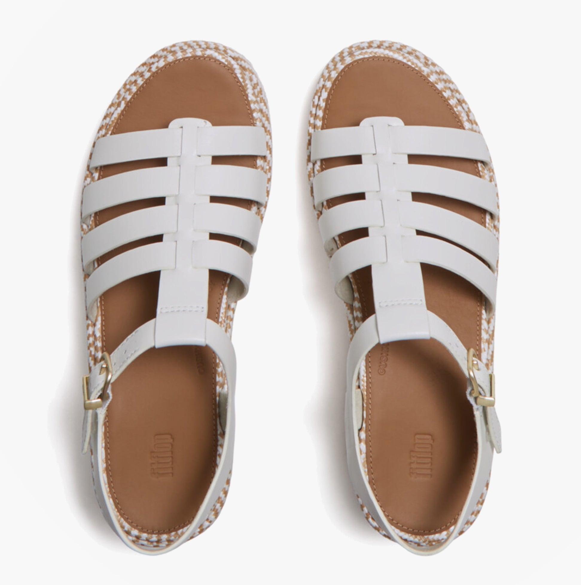 FitFlop PLATFFORMS GRAPHIC Womens Ankle Strap Sandals Urban White