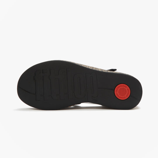 FitFlop PLATFFORMS GRAPHIC Womens Wedge Sandals Black