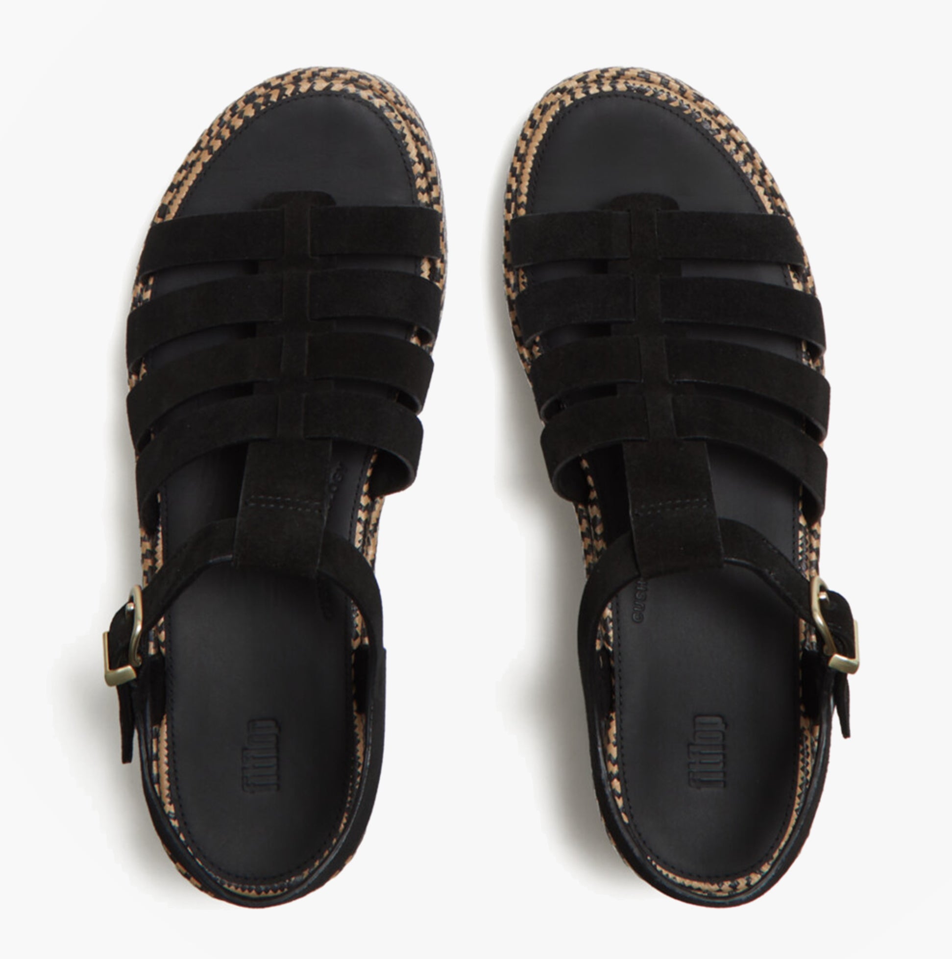 FitFlop PLATFFORMS GRAPHIC Womens Wedge Sandals Black