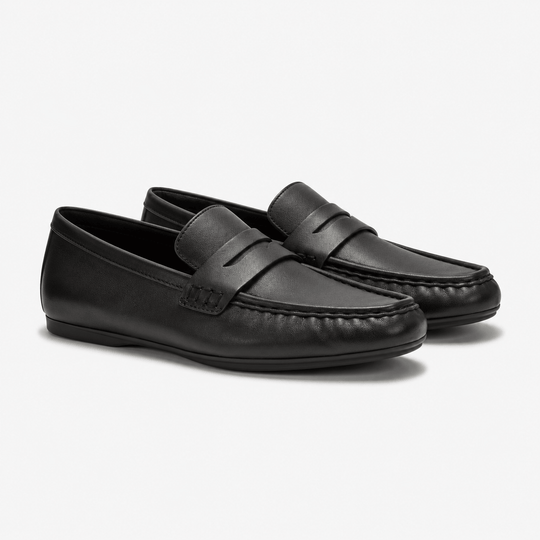 FitFlop DELICATO LEATHER Womens Loafer Shoes All Black