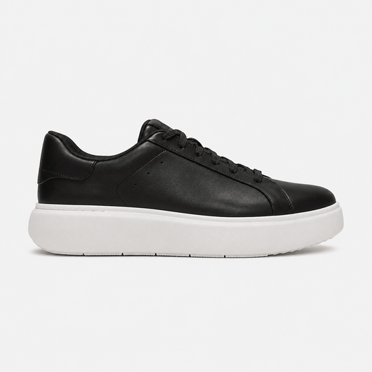 FitFlop RTG LEATHER LACE UP Womens Casual Trainers Black