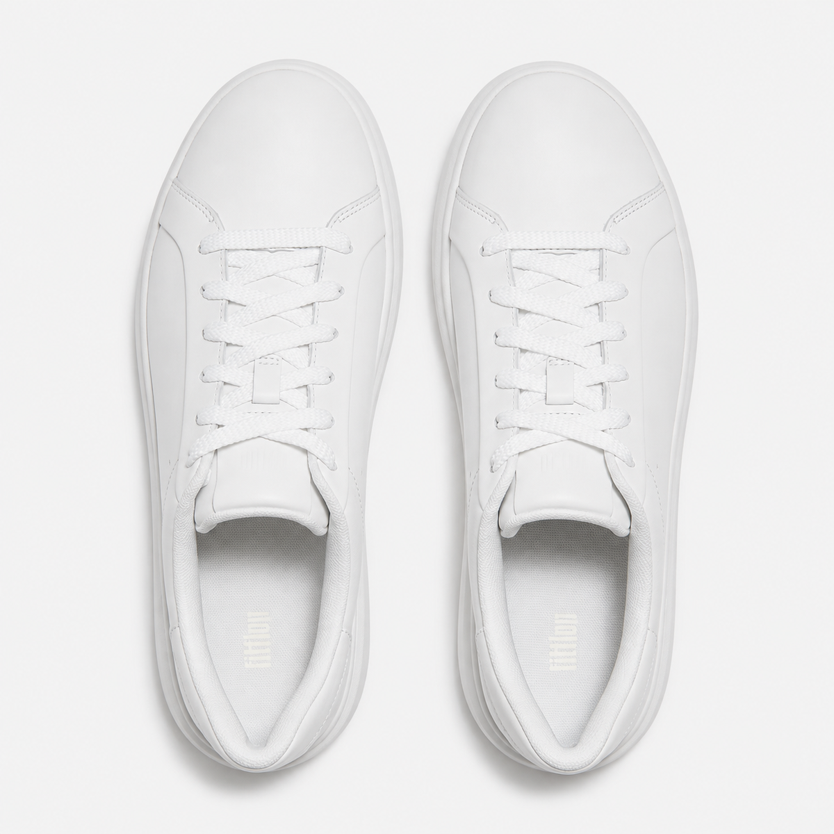 FitFlop RTG LEATHER LACE UP Womens Casual Trainers Urban White