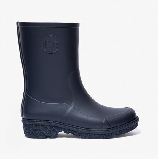 FitFlop WONDERWELLY SHORT Womens Rubber Wellington Boots Midnight Navy