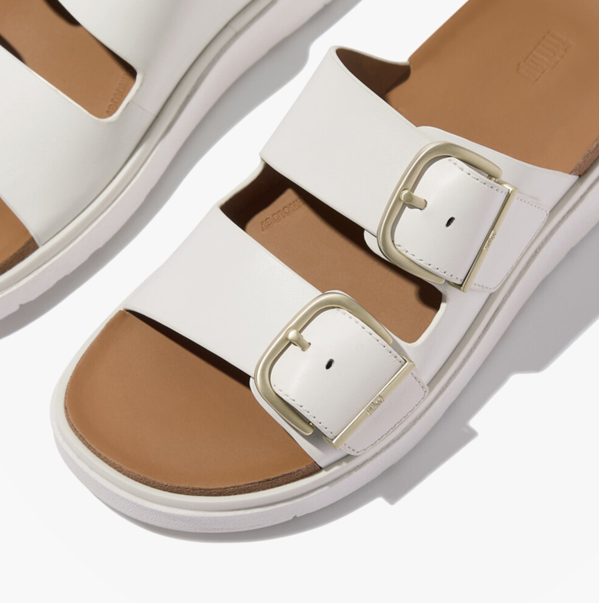 FitFlop GEN-FF BUCKLE Womens Cross Strap Sandals Urban White