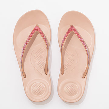FitFlop IQUSHION Womens Flip Flops Beige