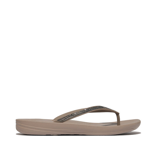 IQUSHION OMBRE SPARKLE Womens Flip Flops On Taupe/Pewter
