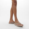 IQUSHION OMBRE SPARKLE Womens Flip Flops On Taupe/Pewter