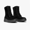 FitFlop F-MODE SUEDE LACE-UP FLATFORM Ladies Ankle Boots All Black