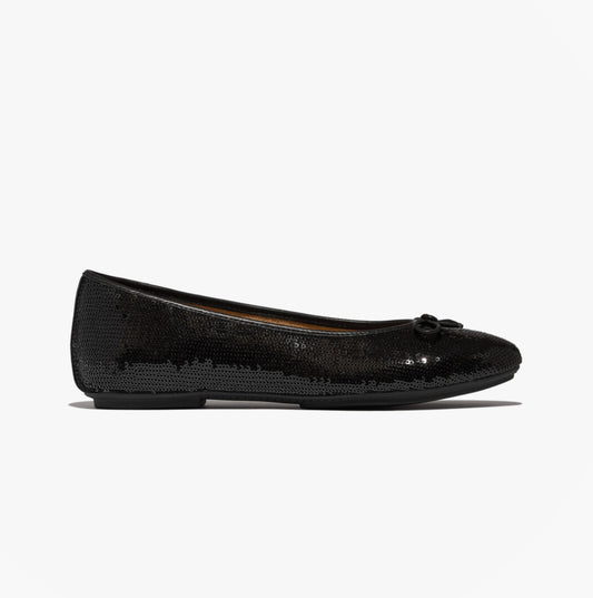 FitFlop FitFlop DELICATO BOW SEQUIN BALLET Womens Ballet Black