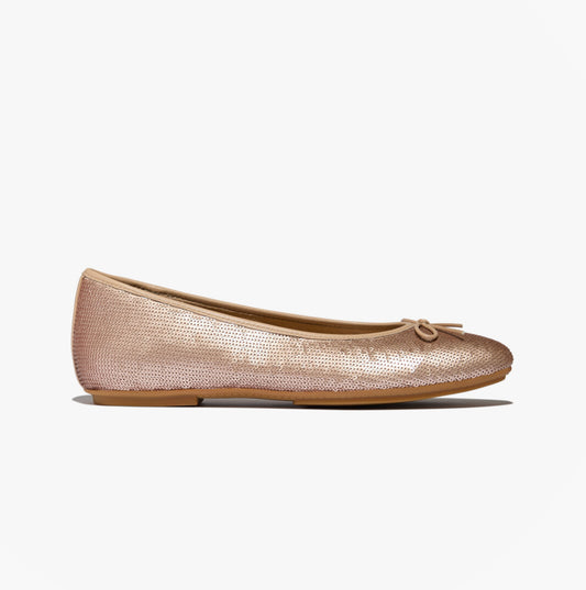 FitFlop FitFlop DELICATO BOW SEQUIN BALLET Womens Ballet Classic Beige