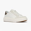 FitFlop FitFlop RTG LEOPARD-BACKTAB LEATHER/SUEDE Womens Fashion Trainers Urban White/Chocolate Mix