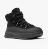 FitFlop F-MODE TEDDY-COLLAR WARM SUEDE Womens Suede Booties All Black