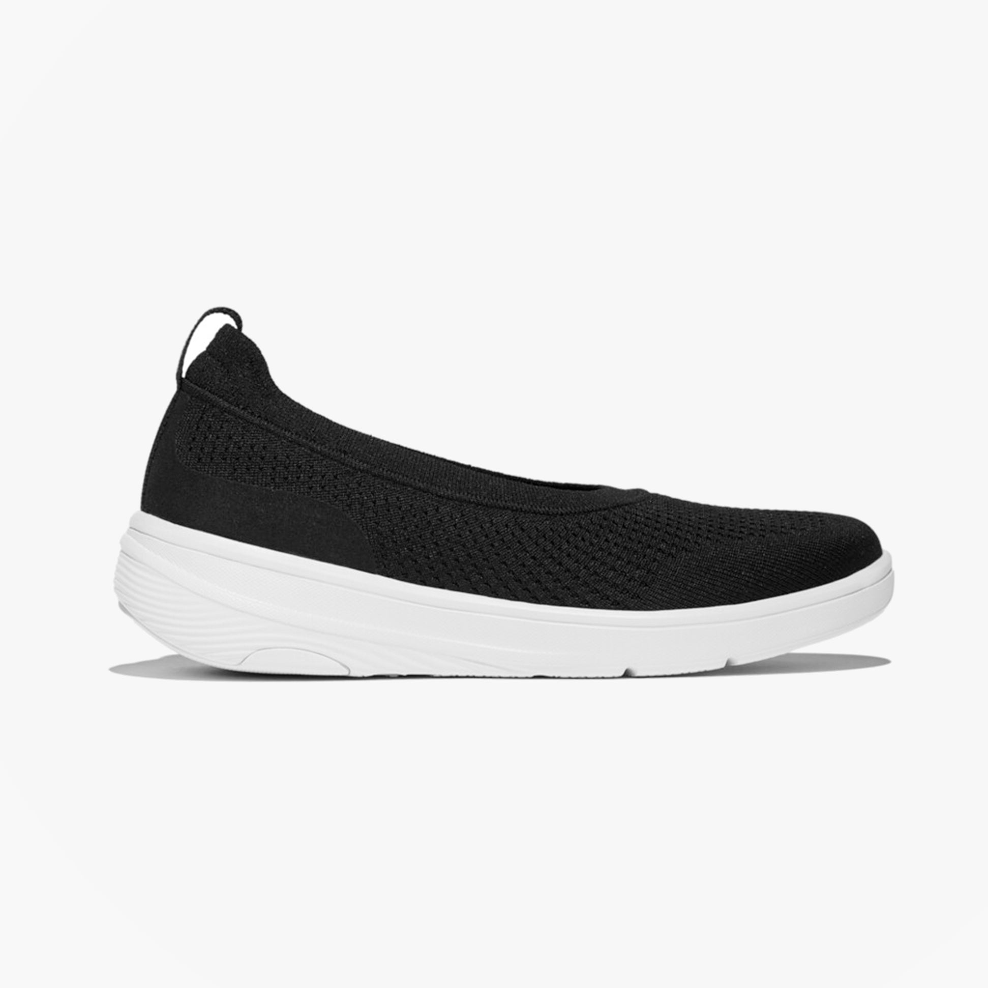 FitFlop SUPER-Q KNIT Womens Ballerina Shoes Black