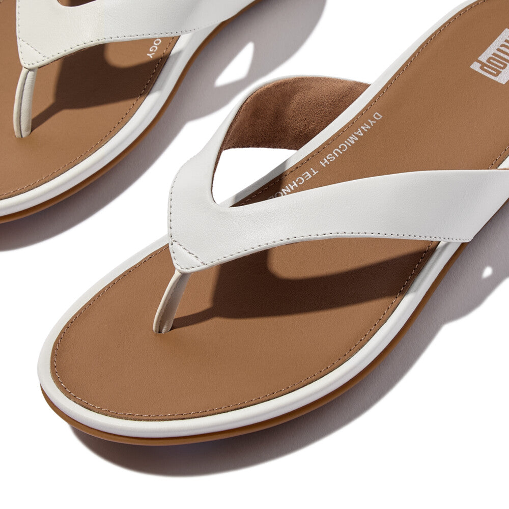 FitFlop GRACIE LEATHER Womens Flip Flops Urban White