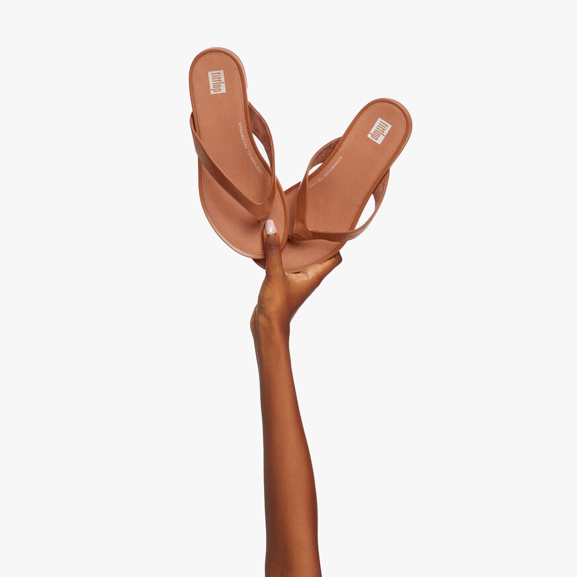 FitFlop GRACIE LEATHER Womens Flip Flops Light Tan