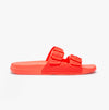 FitFlop iQUSHION TWO-BAR BUCKLE SLIDES Womens Neon Orange