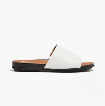 FitFlop GRACIE LEATHER POOL Womens Slides Cream