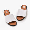 FitFlop GRACIE LEATHER POOL Womens Slides Cream