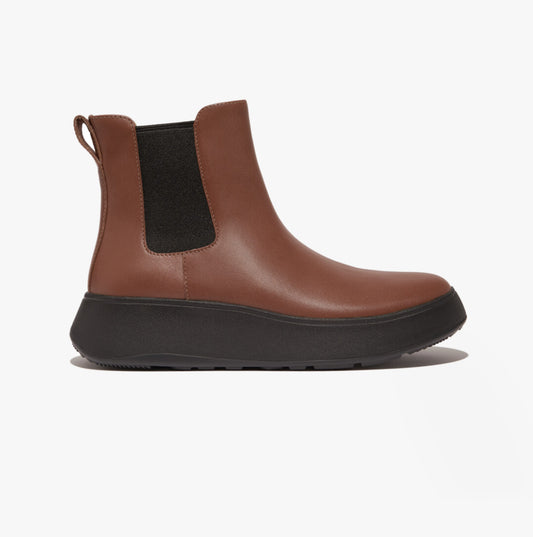 FitFlop F-MODE FLATFORM Womens Chelsea Boots Rich Brown