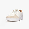 FitFlop RALLY PANEL Womens Leather Trainers Urban White/Paris Grey