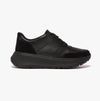 FitFlop F-MODE LEATHER/SUEDE FLATFORM Womens Trainers All Black