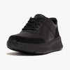 FitFlop F-MODE LEATHER/SUEDE FLATFORM Womens Trainers All Black