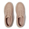 FitFlop F-MODE LEATHER Womens Flatform Trainers Classic Beige
