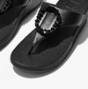 FitFlop LULU CRYSTAL Womens Toe-Post Sandals All Black