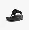 FitFlop LULU CRYSTAL Womens Toe-Post Sandals All Black