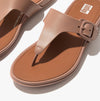 FitFlop GRACIE RUBBER-BUCKLE LEATHER Womens Toe Post Beige