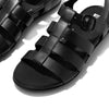 GRACIE RUBBER-BUCKLE Womens Fisherman Sandals All Black