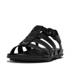 GRACIE RUBBER-BUCKLE Womens Fisherman Sandals All Black