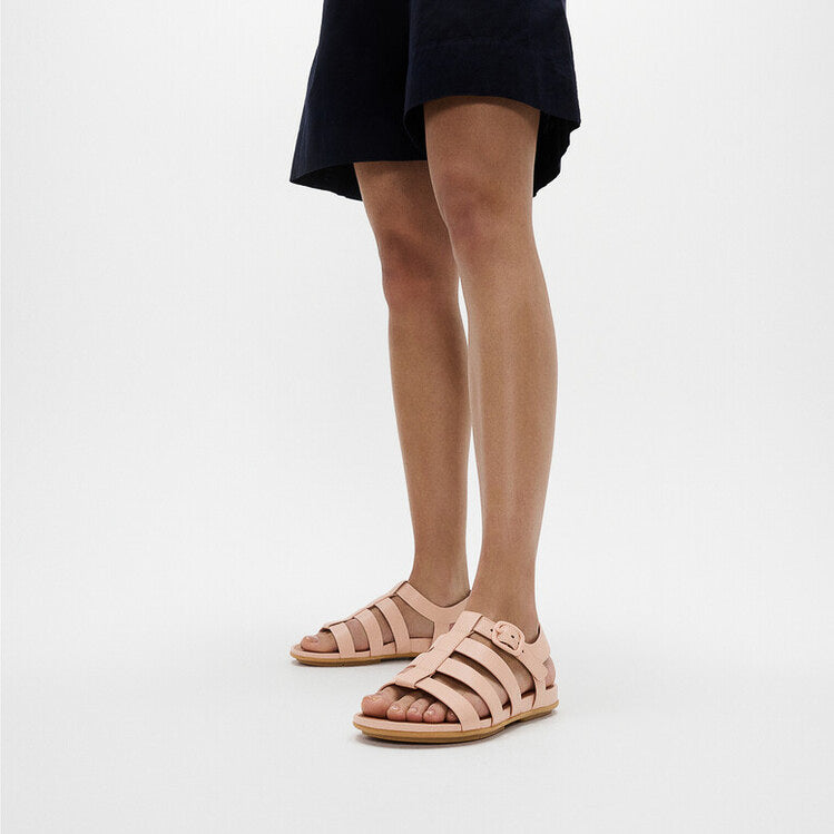 FitFlop GRACIE RUBBER-BUCKLE Womens Fisherman Sandals Sandy Beige